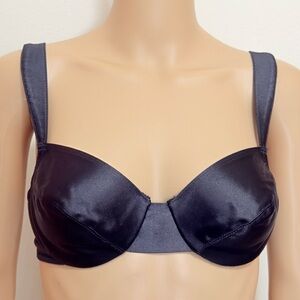 Nordstrom Black Balconette Bra with Satin Finish size 36A
